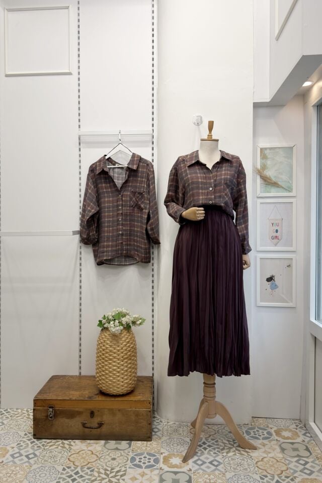 Mürdüm Josie Modal Kumaş Etek