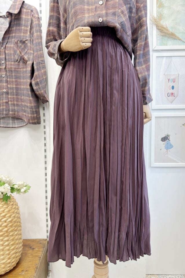 Mürdüm Josie Modal Kumaş Etek