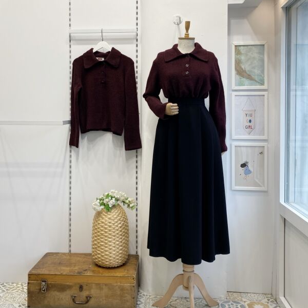 Siyah İki Pileli Crep Etek