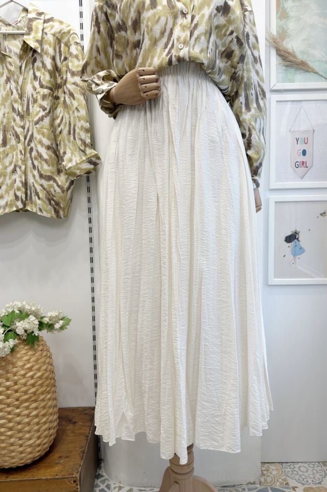 Ekru Josie Modal Kumaş Etek