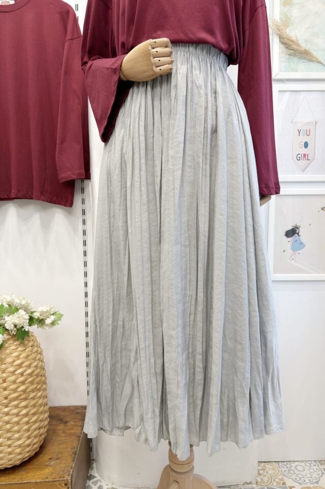 Gri Josie Modal Kumaş Etek