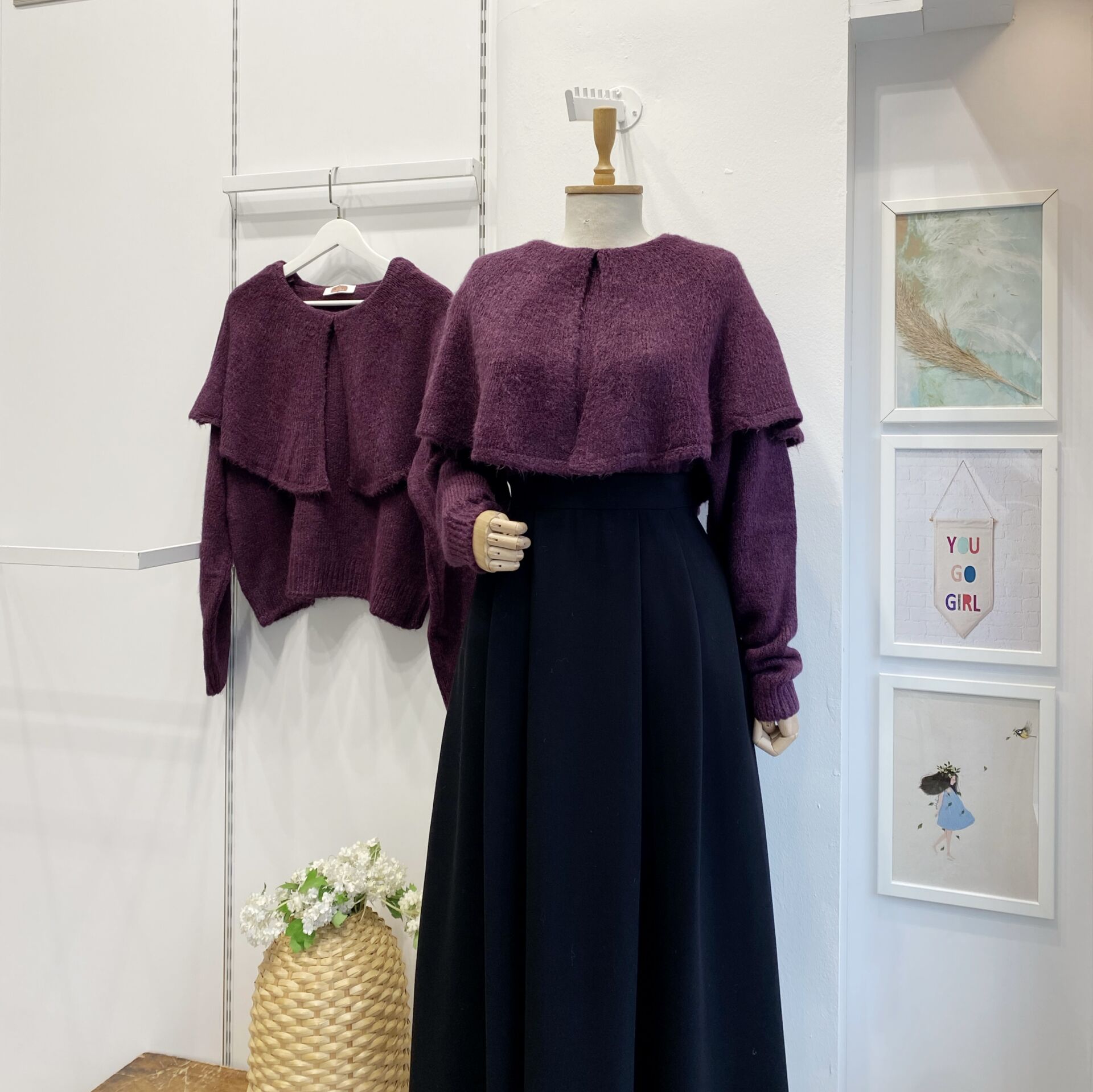 Mürdüm Yaka Detaylı Triko Kazak