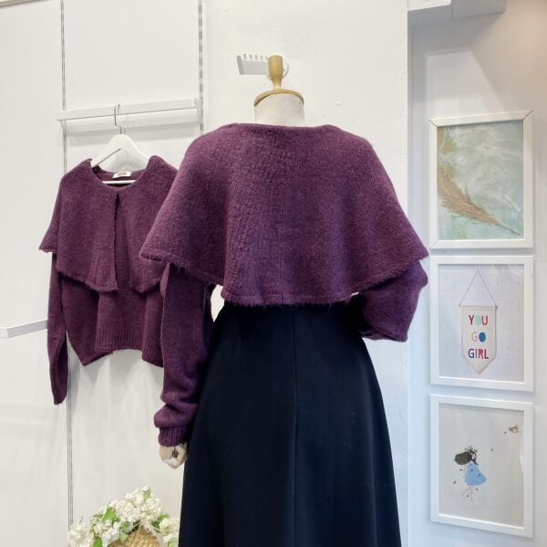 Mürdüm Yaka Detaylı Triko Kazak