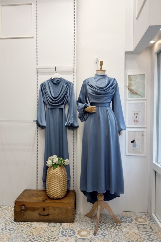 Mavi Drapeli Amaris Abiye