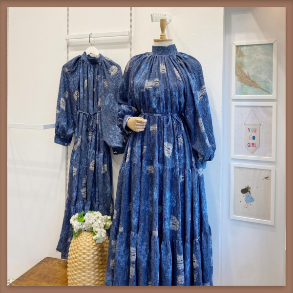 Kot Desenli Reglan Elbise