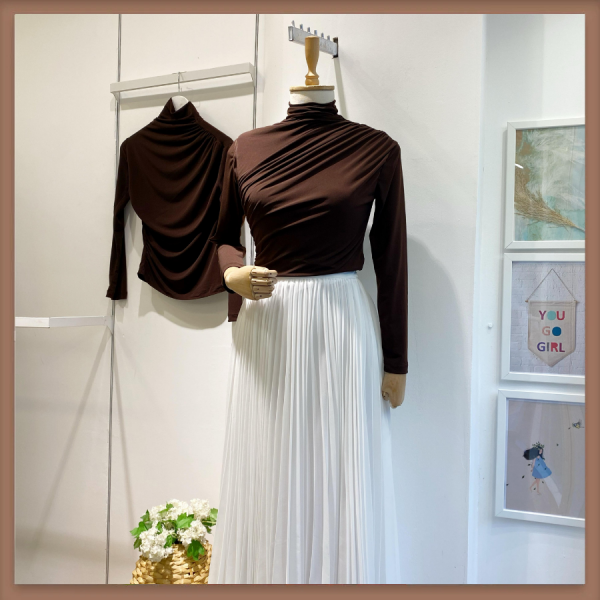 Kahverengi Jarse Bluz