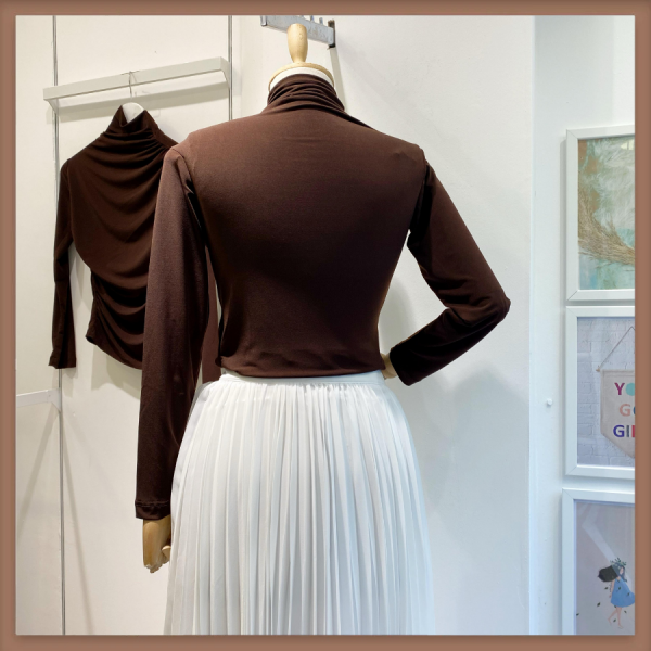 Kahverengi Jarse Bluz