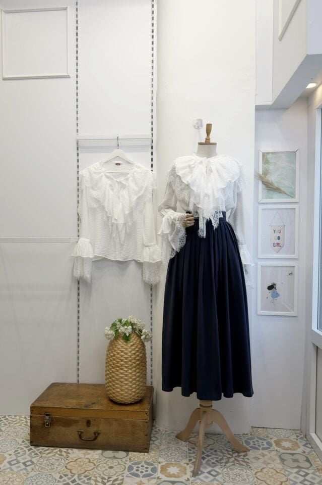 Lacivert Piliseli Alice Etek