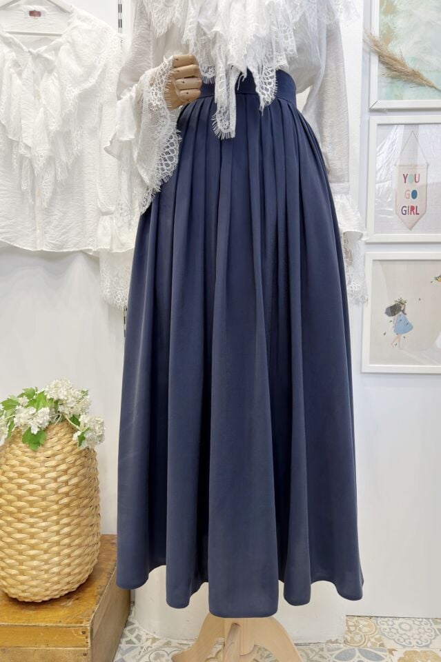 Lacivert Piliseli Alice Etek