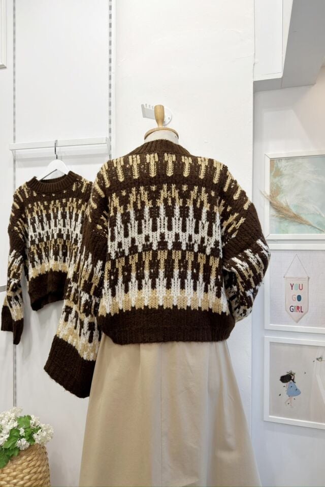 Kahverengi Alaca Desenli Sable Kazak