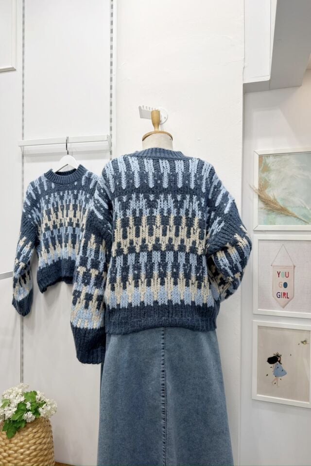 Lacivert Alaca Desenli Sable Kazak