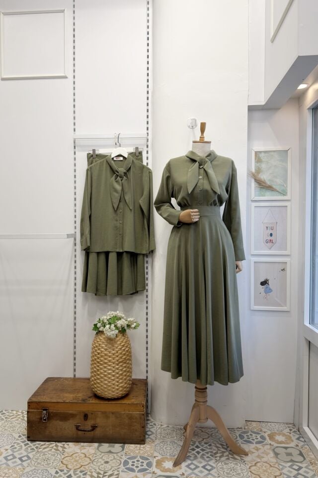 Çağla Yeşili Cheryl Modal Kumaş Takım