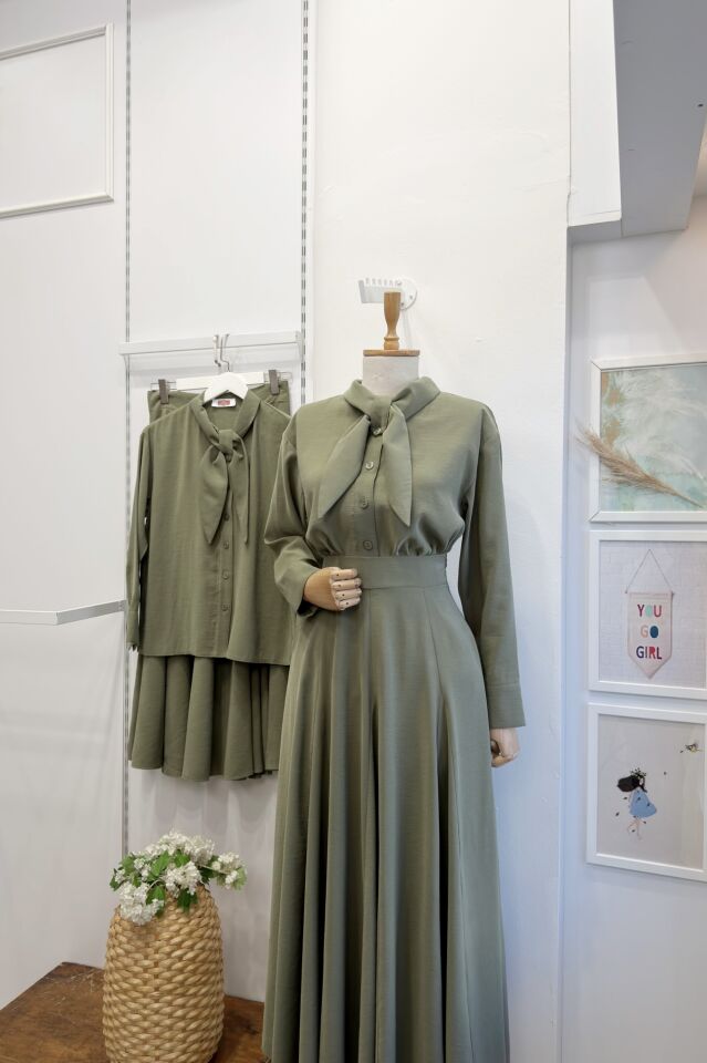 Çağla Yeşili Cheryl Modal Kumaş Takım