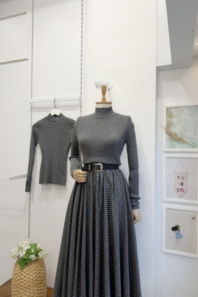 Yarım Balıkçı Yaka Antrasit Triko İçlik