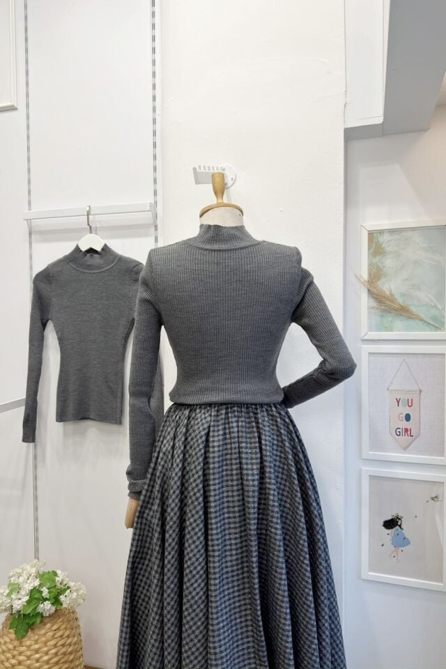 Yarım Balıkçı Yaka Antrasit Triko İçlik