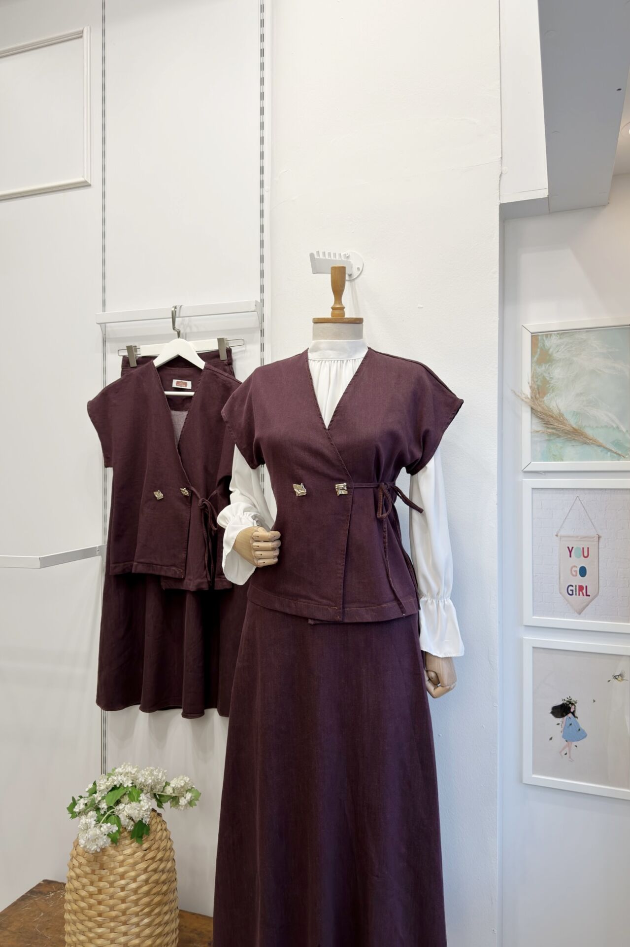 Bordo Anvelop Yelekli Takım