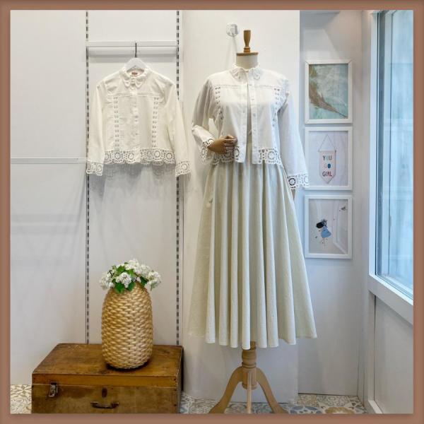 Beyaz Clair de Coton Gömlek