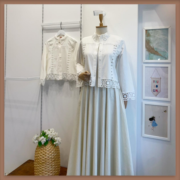 Beyaz Clair de Coton Gömlek