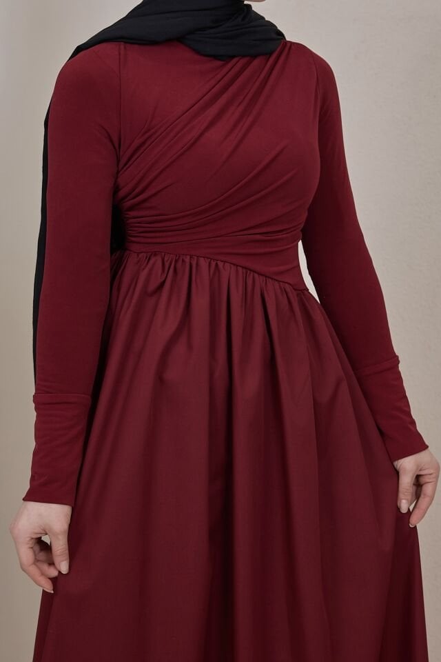 Bordo Plâtre Elbise