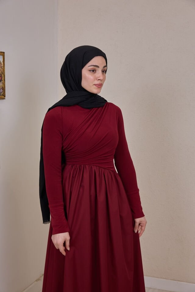 Bordo Plâtre Elbise