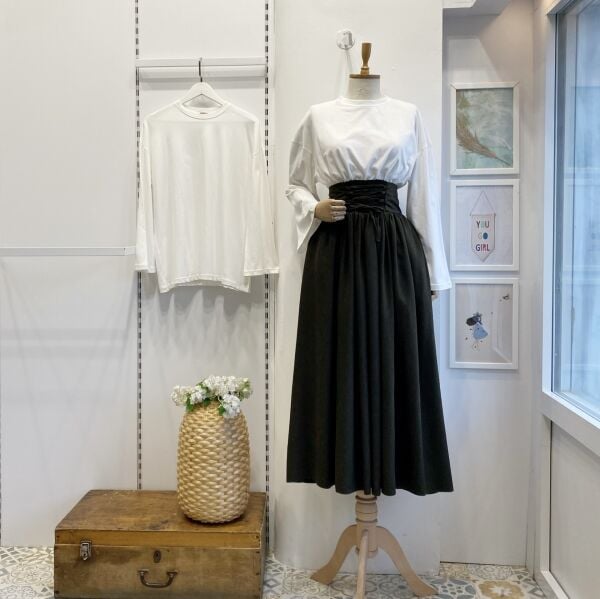 Yeşil Yün Efekt Karian Etek