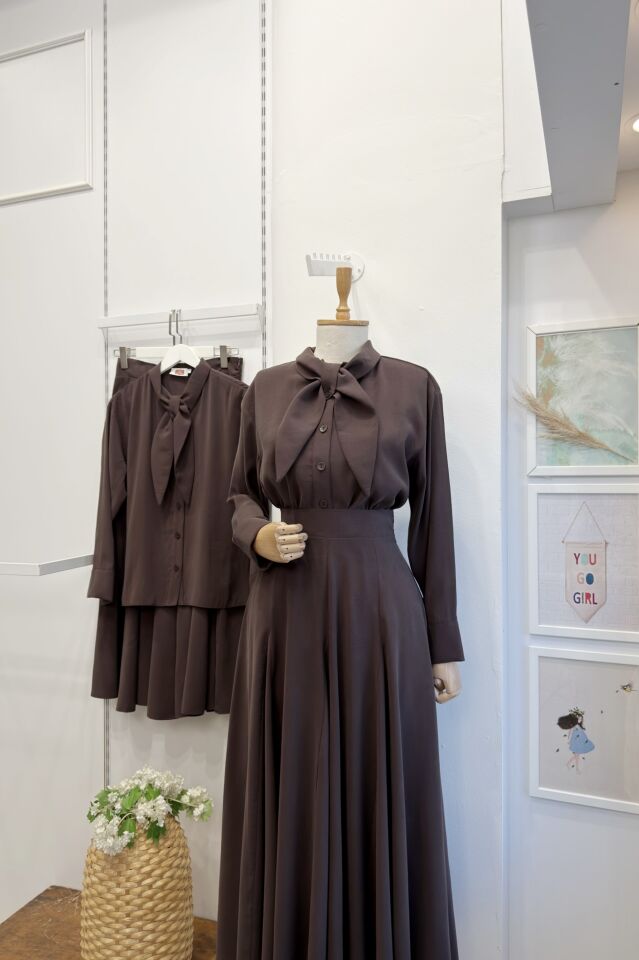 Acı Kahve  Cheryl Modal Kumaş Takım