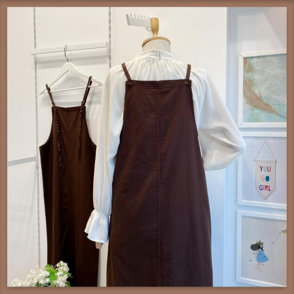 Acı Kahve İnce Gabardin Askı Detaylı Jile