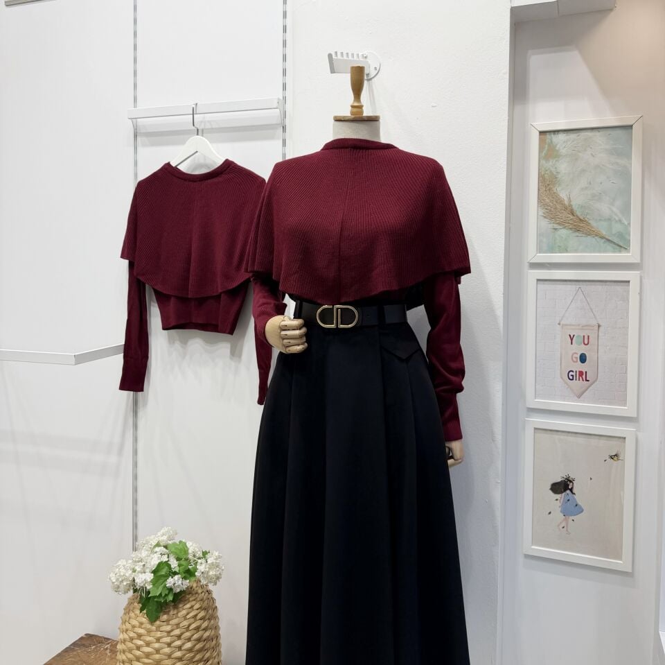 Bordo Ridea Pelerinli Kazak