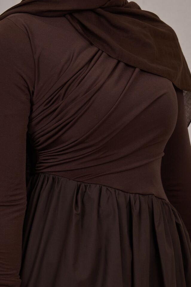 Kahverengi Plâtre Elbise