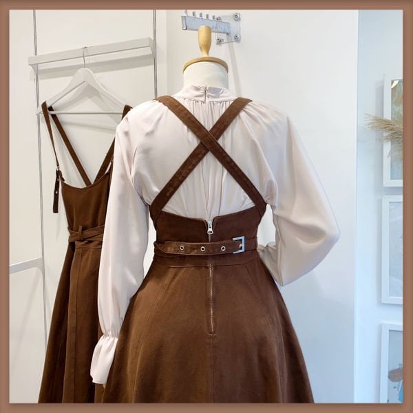 BITTER BROWN GABARDINE FABRIC SPECIAL DESIGN JACKET