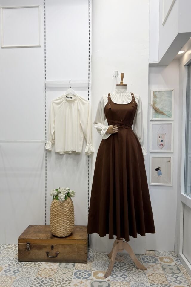 ACI KAHVE GABARDİN KUMAŞ ÖZEL TASARIM JİLE