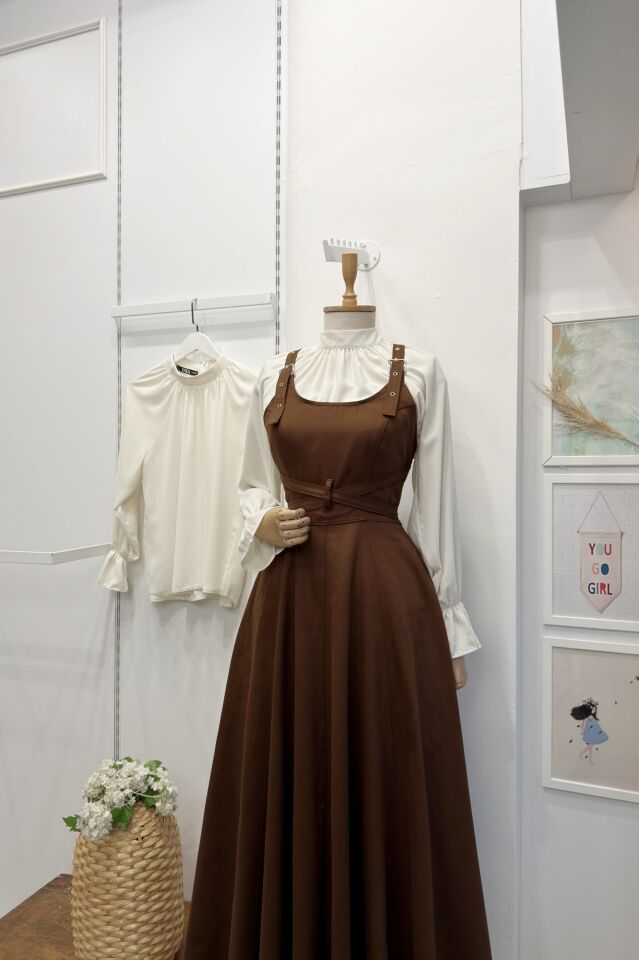 ACI KAHVE GABARDİN KUMAŞ ÖZEL TASARIM JİLE