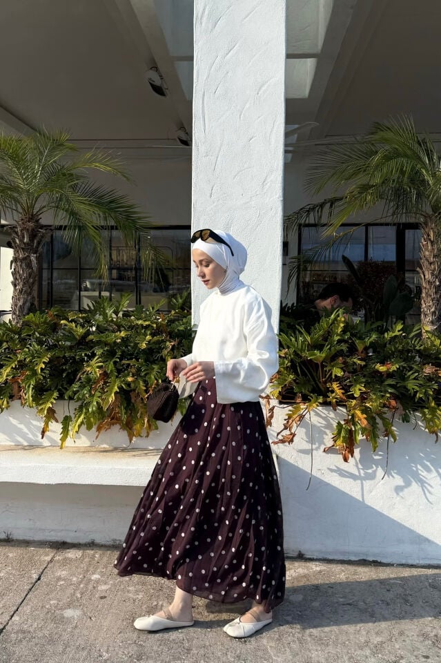 Faya Girls x Mürdüm Terra Puantiye Etek