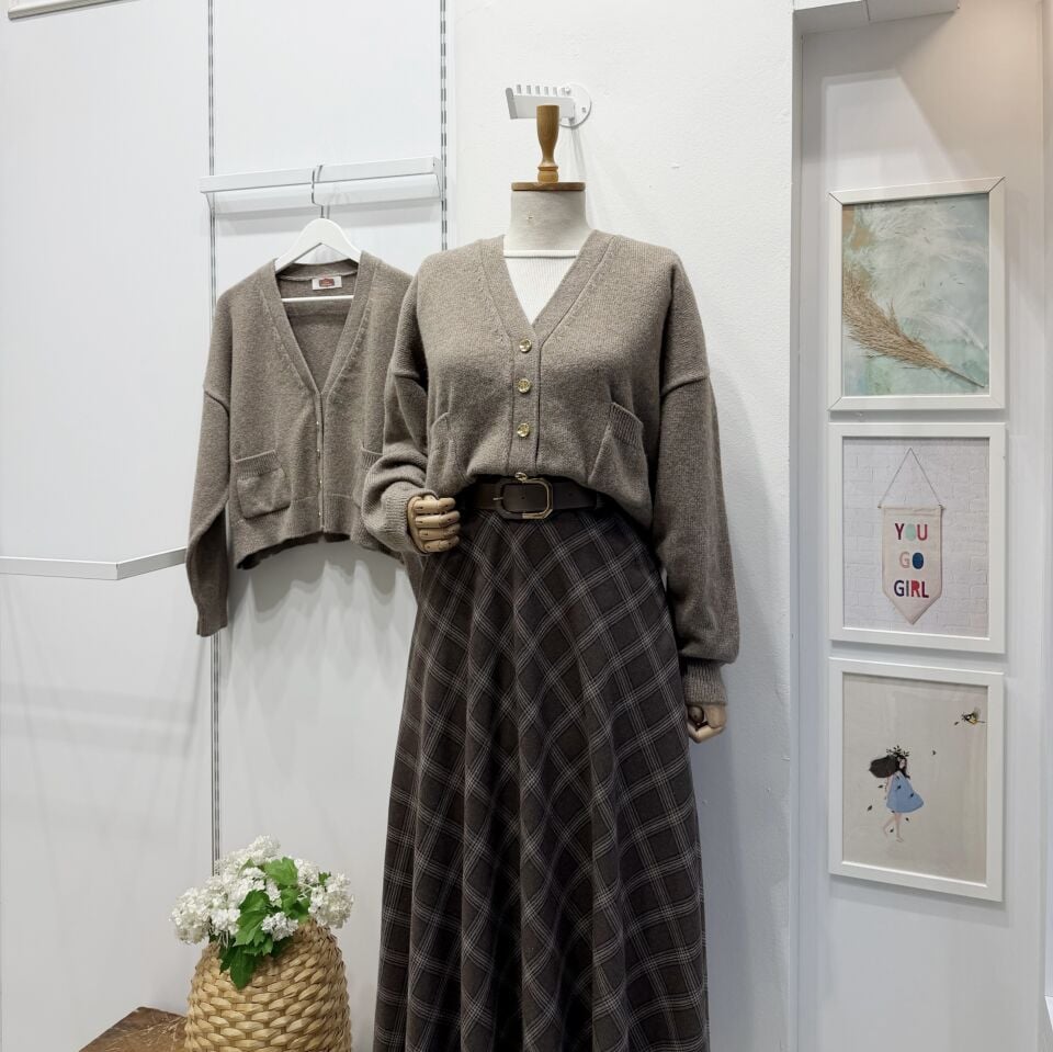 Vizon Kese Cepli Yün Triko Hırka