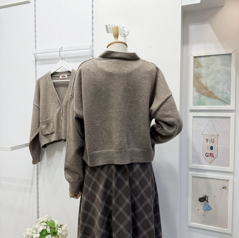 Vizon Kese Cepli Yün Triko Hırka