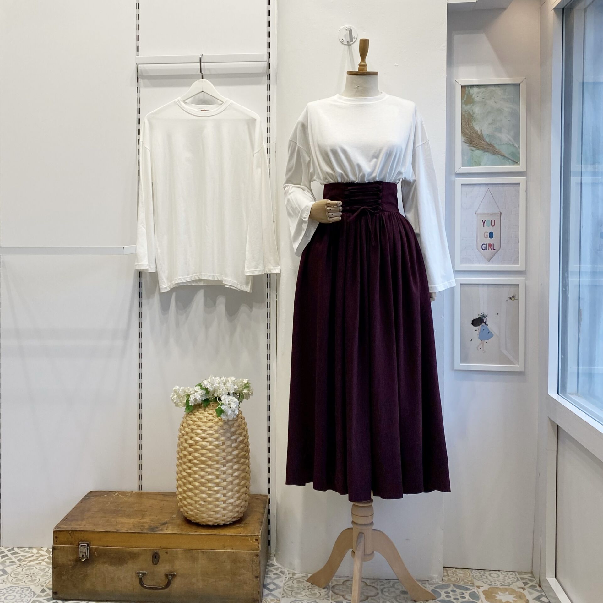 Bordo Yün Efekt Karian Etek