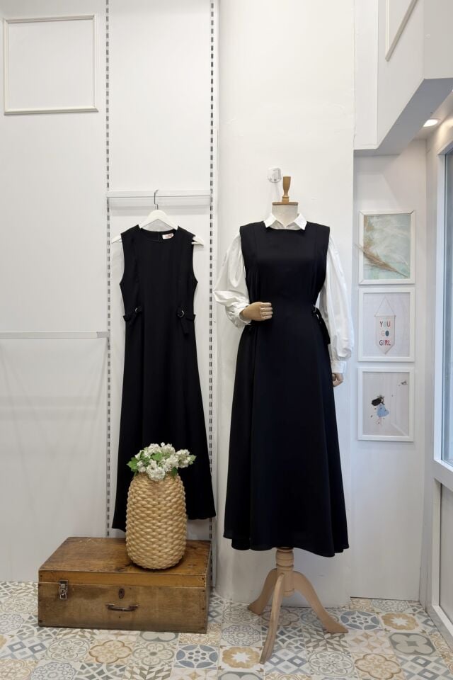 Siyah Bel Detaylı Lisse Jile