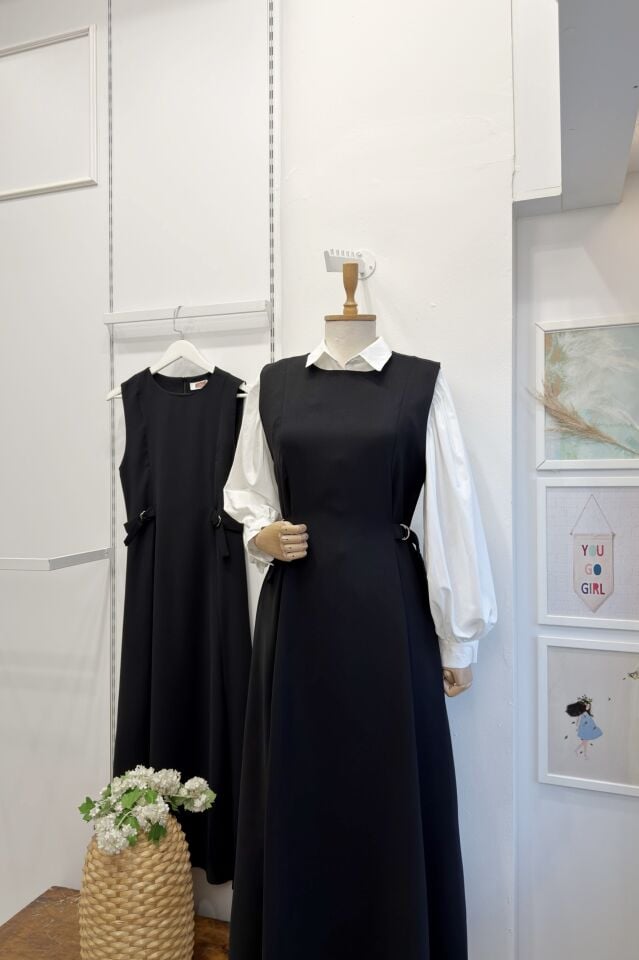 Siyah Bel Detaylı Lisse Jile