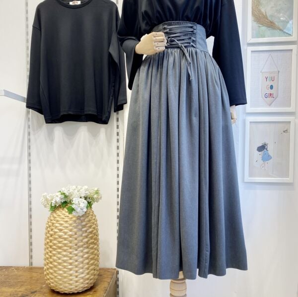 Gri Yün Efekt Karian Etek