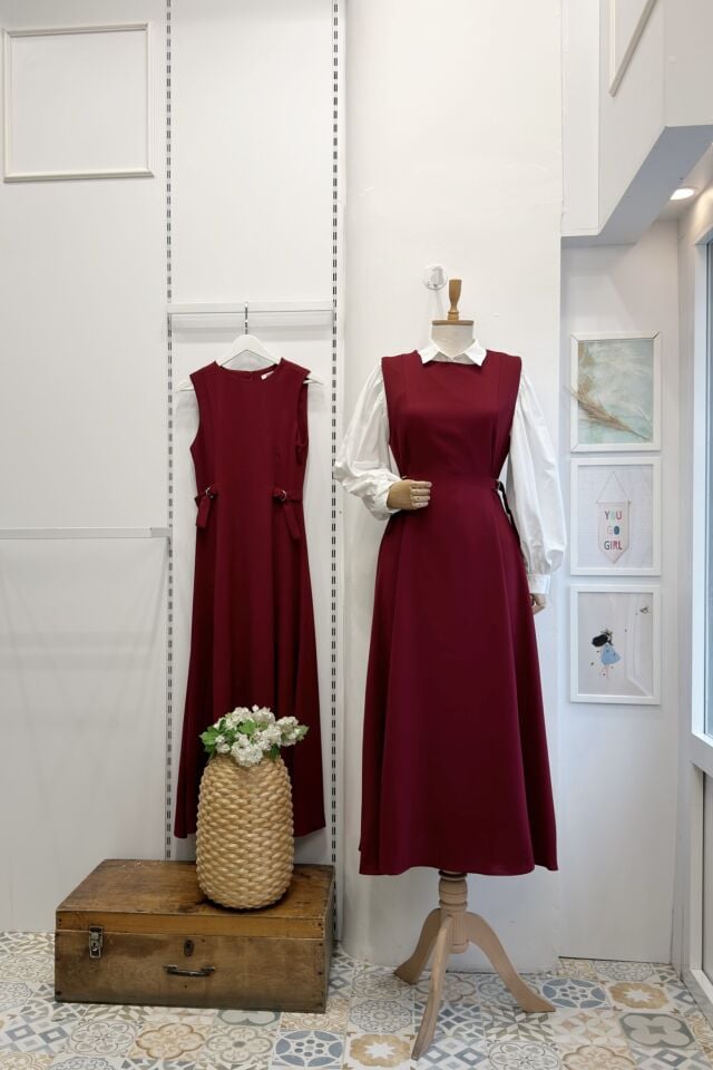 Bordo Bel Detaylı Lisse Jile