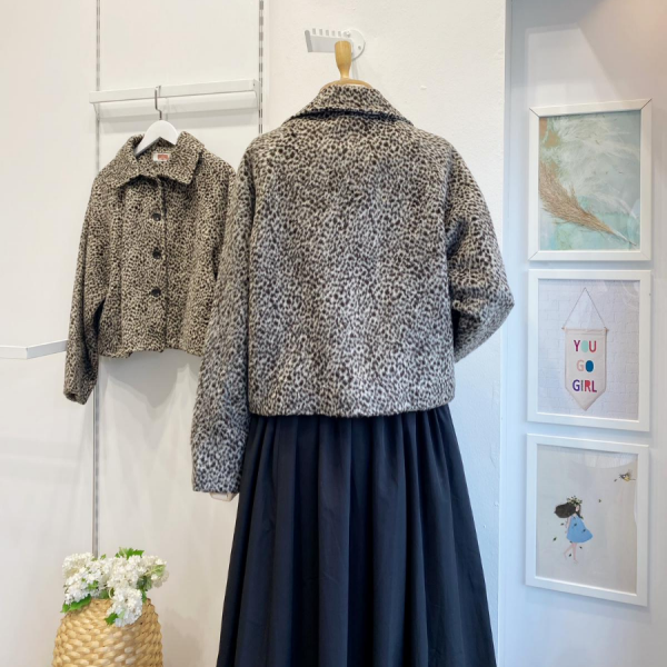 Plumetis Desenli Kaşe Ceket