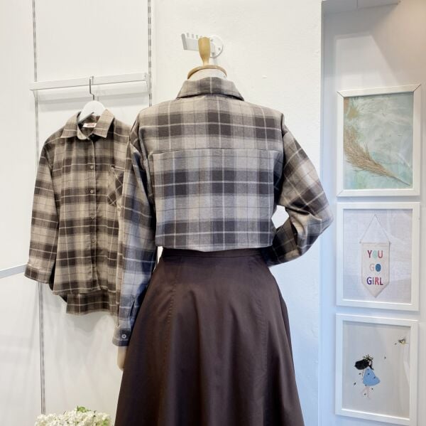 Kahverengi Ekoseli Yün Gömlek