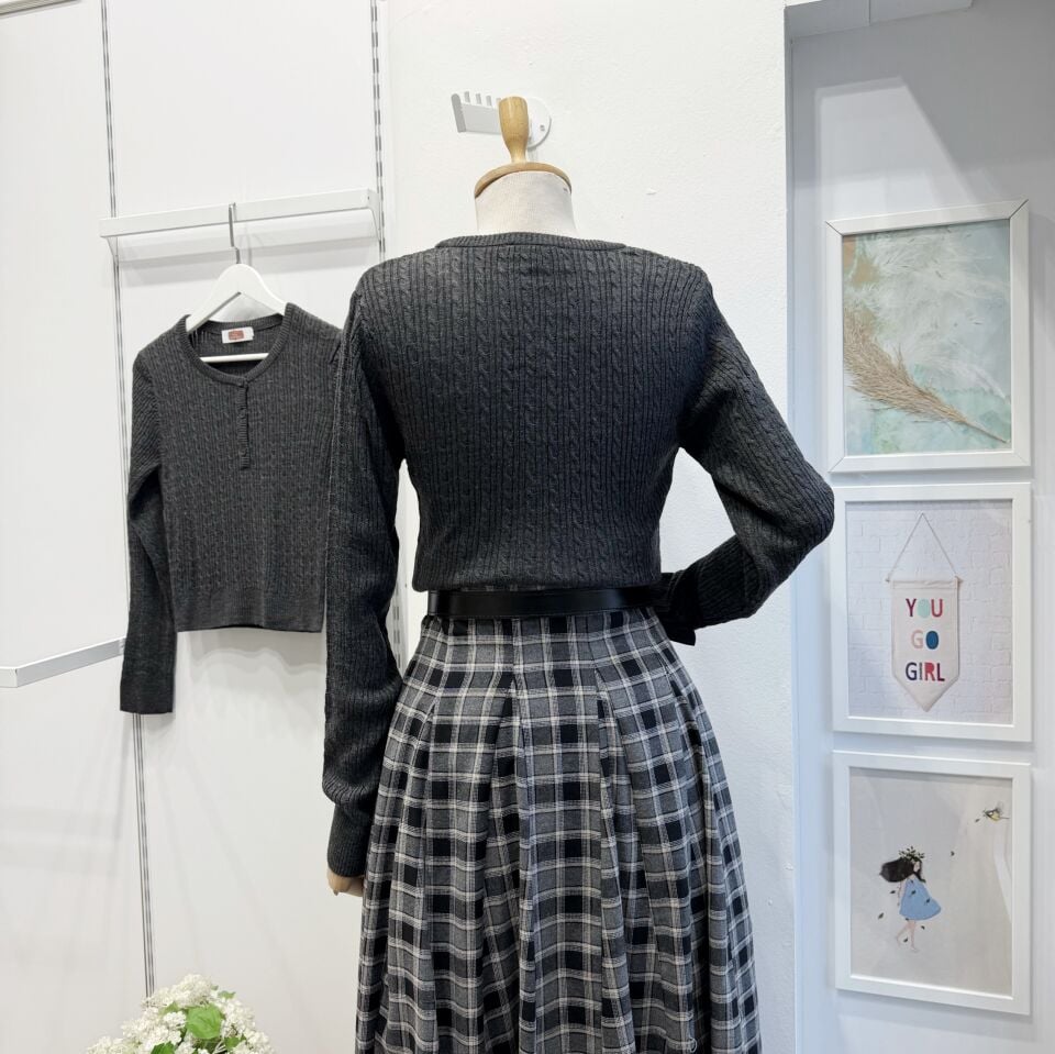 Antrasit Furry İnce Triko Kazak