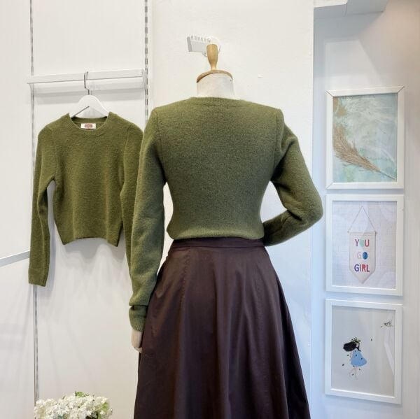 Yeşil  Peluş Kazak