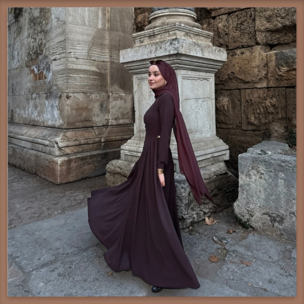 Faya Girls x Acı Kahve Bel Detaylı Hira Elbise