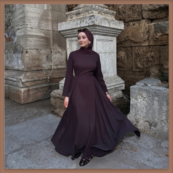 Faya Girls x Acı Kahve Bel Detaylı Hira Elbise