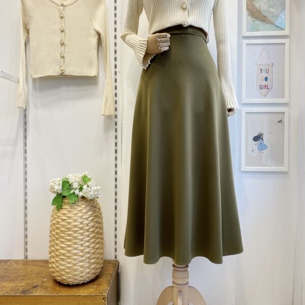 Çağla Yeşili Scuba Etek