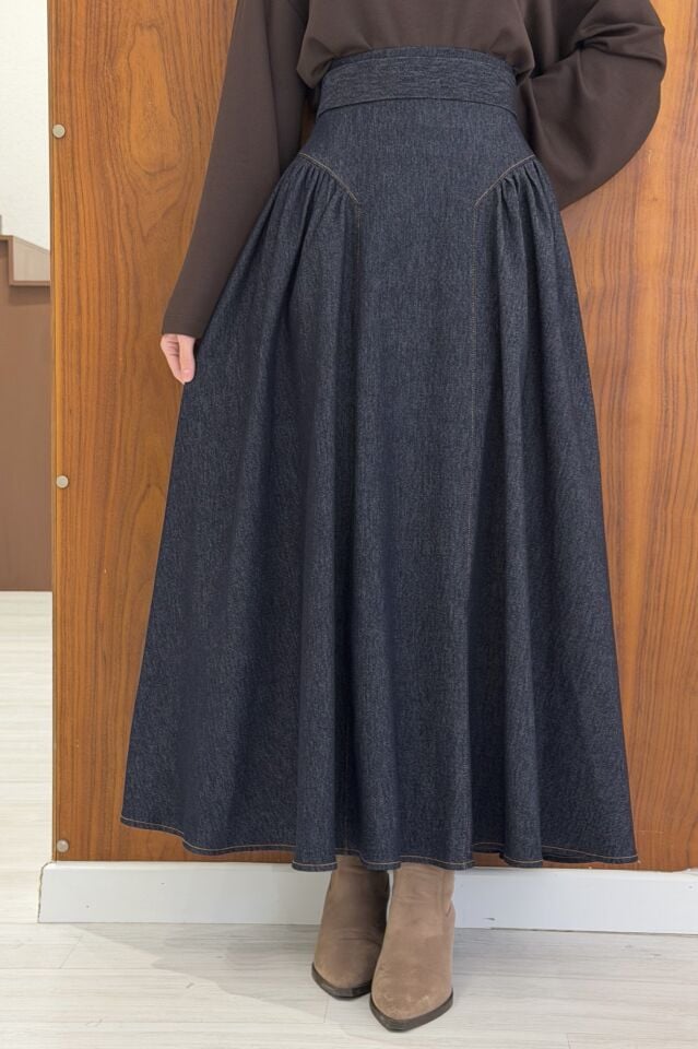 Lacivert Prenses Model Kot Etek