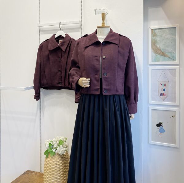 Mürdüm Süet Bomber Ceket