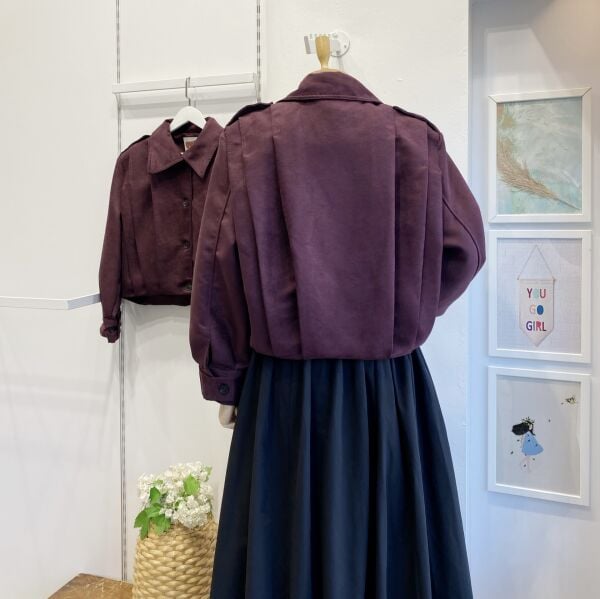 Mürdüm Süet Bomber Ceket